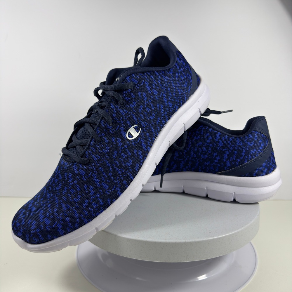 Champion Men Sneakers Memory Foam Knit Running Athletic Blue Size 14 US